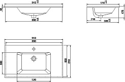 Opadiris Тумба с раковиной Луиджи 90 подвесная белая матовая/антрацит – фотография-9